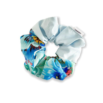 Bleu Flora Scrunchies