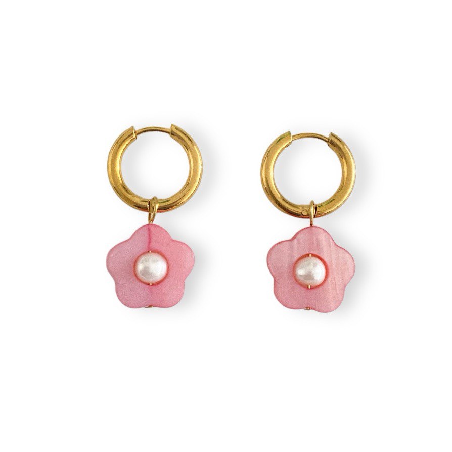 Lila Flora Earrings